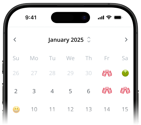 A picture of a calendar on screen